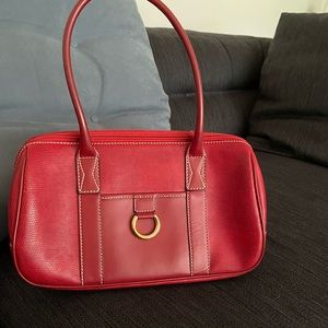 Lancel Paris vintage red shoulder bag